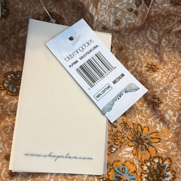 Elan Floral V Neck Cotton Mini Dress Boho Grandma Flowy NEW Size Medium - Picture 6 of 8